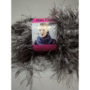 Lot of 2 Lion BRAND Sterling Fun Fur Eyelash Yarn, Color#151, Art#320,Lot#124948